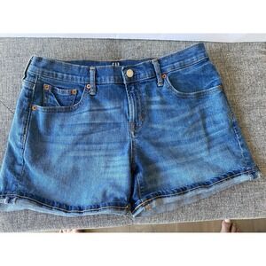 Gap Women Jean Shorts Size 29 Blue Denim 3" Inseam Regular Wash
